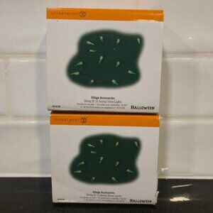 HTF Dept 56 Oozing Slime lights Village Accessories Lot  2 NEW Halloween Spooky